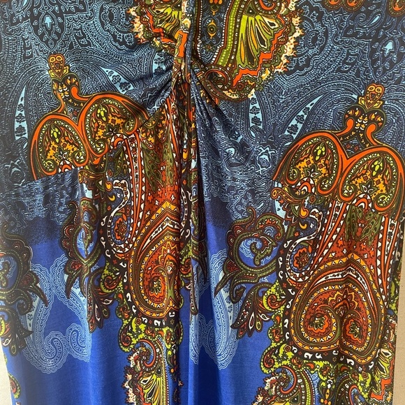 Maje Vintage Multicolor Bohemian Silky Dress - Picture 2 of 12